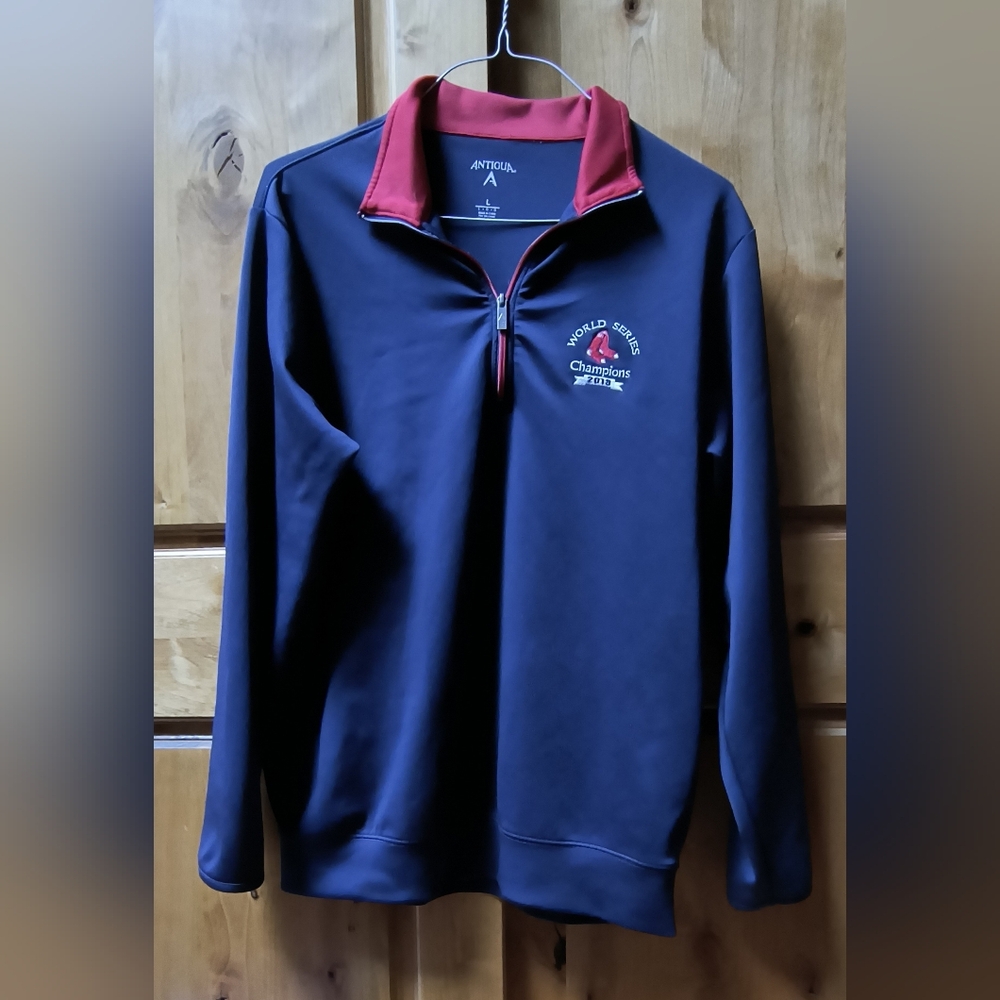 Antigua Red and Black World Series Champions Pullover